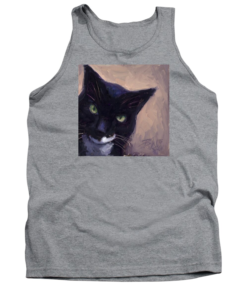 Cats With Attitude Tank Top featuring the painting Cat A Tude by Billie Colson