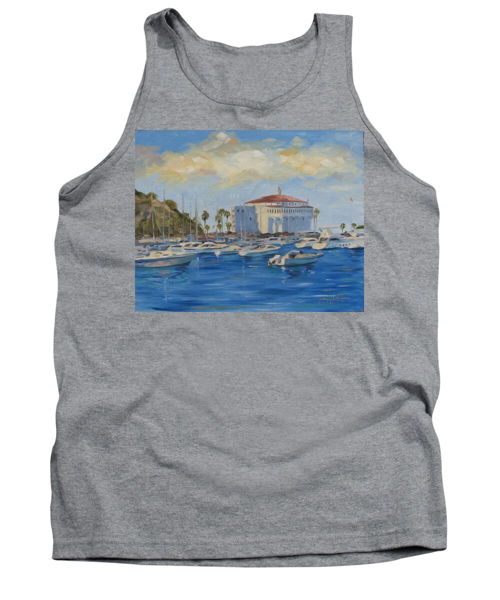 California Tank Top featuring the painting Catallina Casino by Jay Johnson