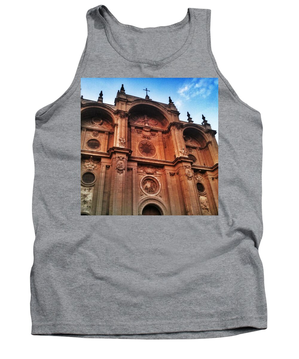 Paciegas Tank Top featuring the photograph Catedral De #granada View From Plaza by Carlos Alkmin