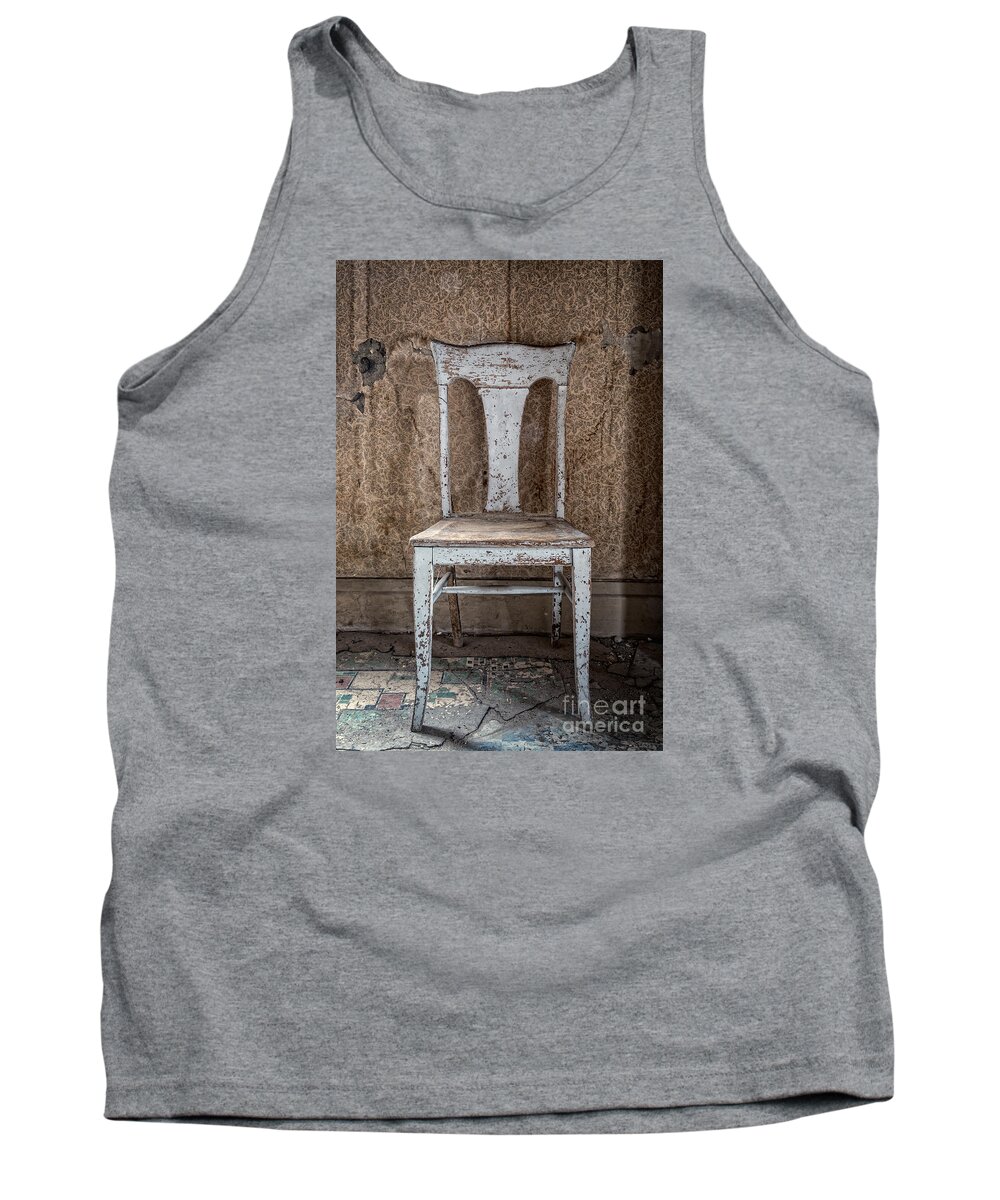 California Tank Top featuring the photograph Chair in Abandoned Home in Bodie Ghost Town by Bryan Mullennix