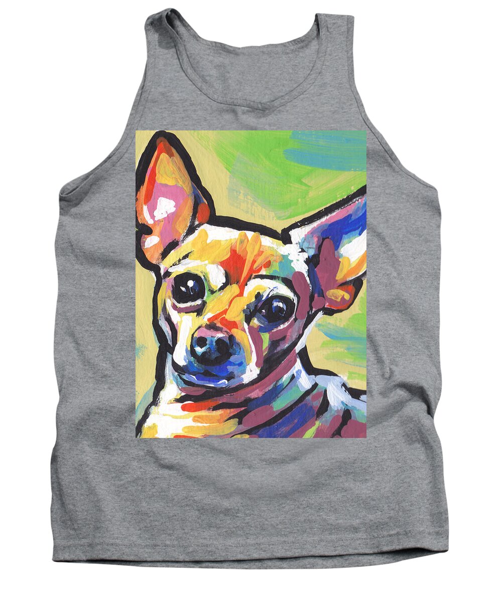 Chihuahua Tank Top featuring the painting Chi Chi Cha by Lea S