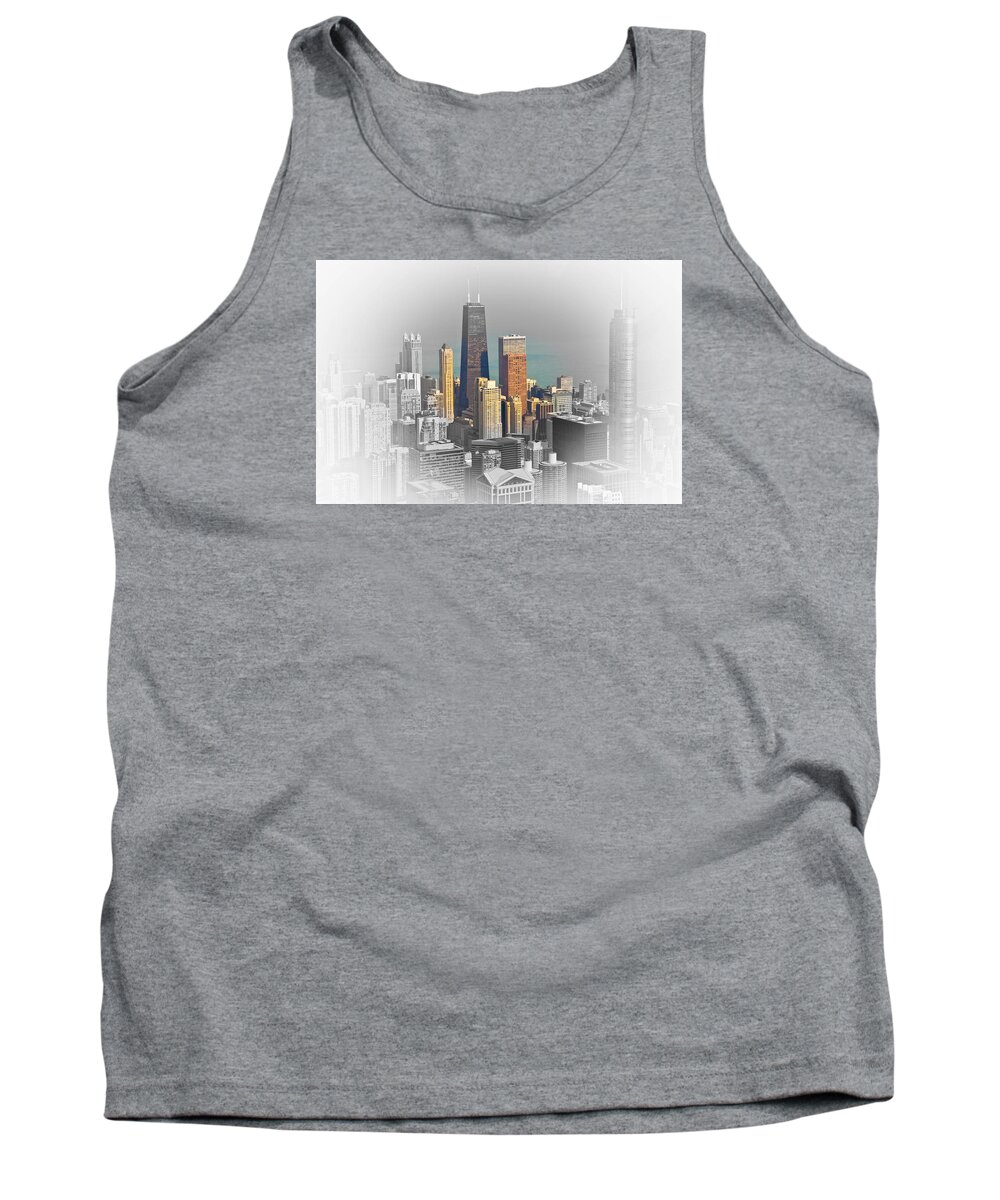 Chicago Tank Top featuring the photograph Chicago from Above by Lev Kaytsner