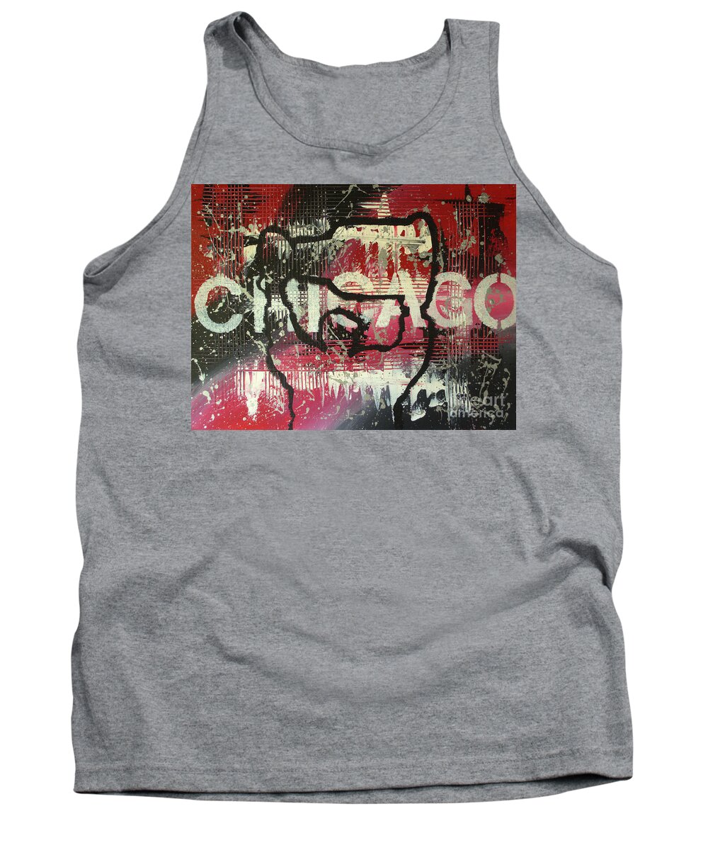 Chicago Blackhawks Tank Top featuring the painting Chicago's Cup by Melissa Jacobsen
