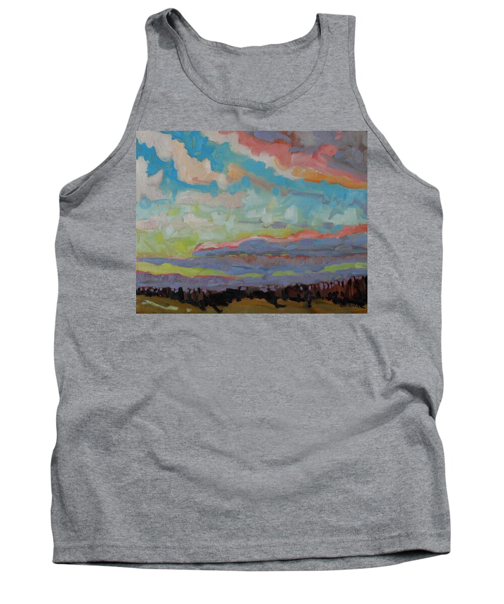 853 Tank Top featuring the painting Chilly Stratocumulus by Phil Chadwick