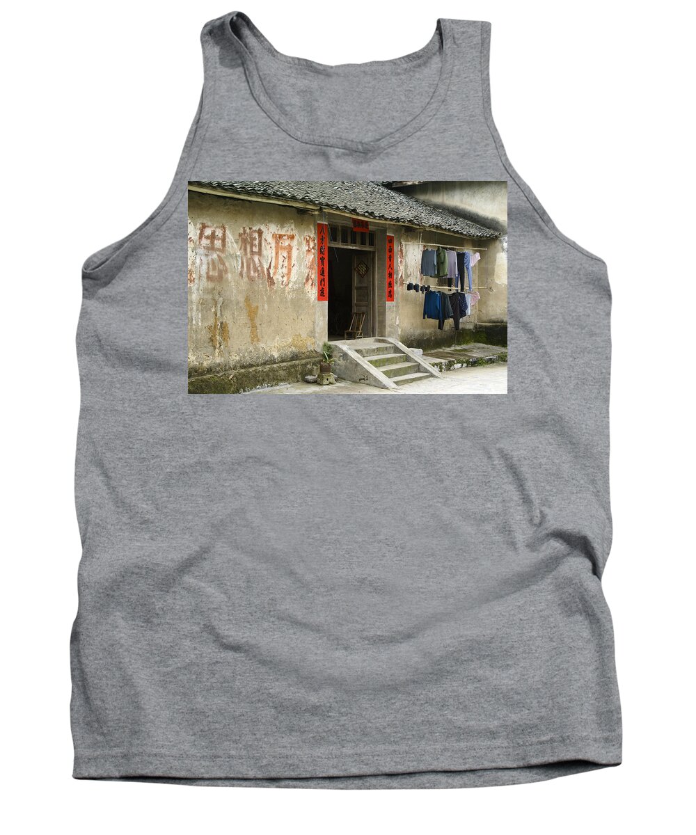 Asia Tank Top featuring the photograph Chinese Laundry by Michele Burgess