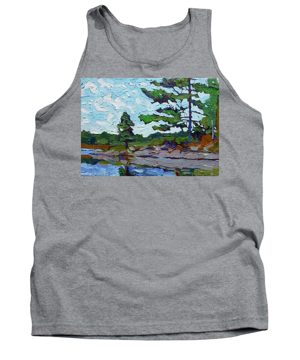 Cedar Tank Top featuring the painting Chip's Elbow by Phil Chadwick