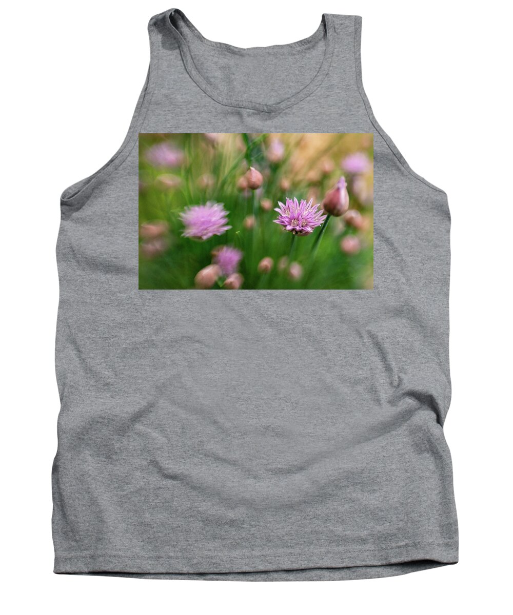 Chive Tank Top featuring the photograph Chive Cookery by Pamela Taylor