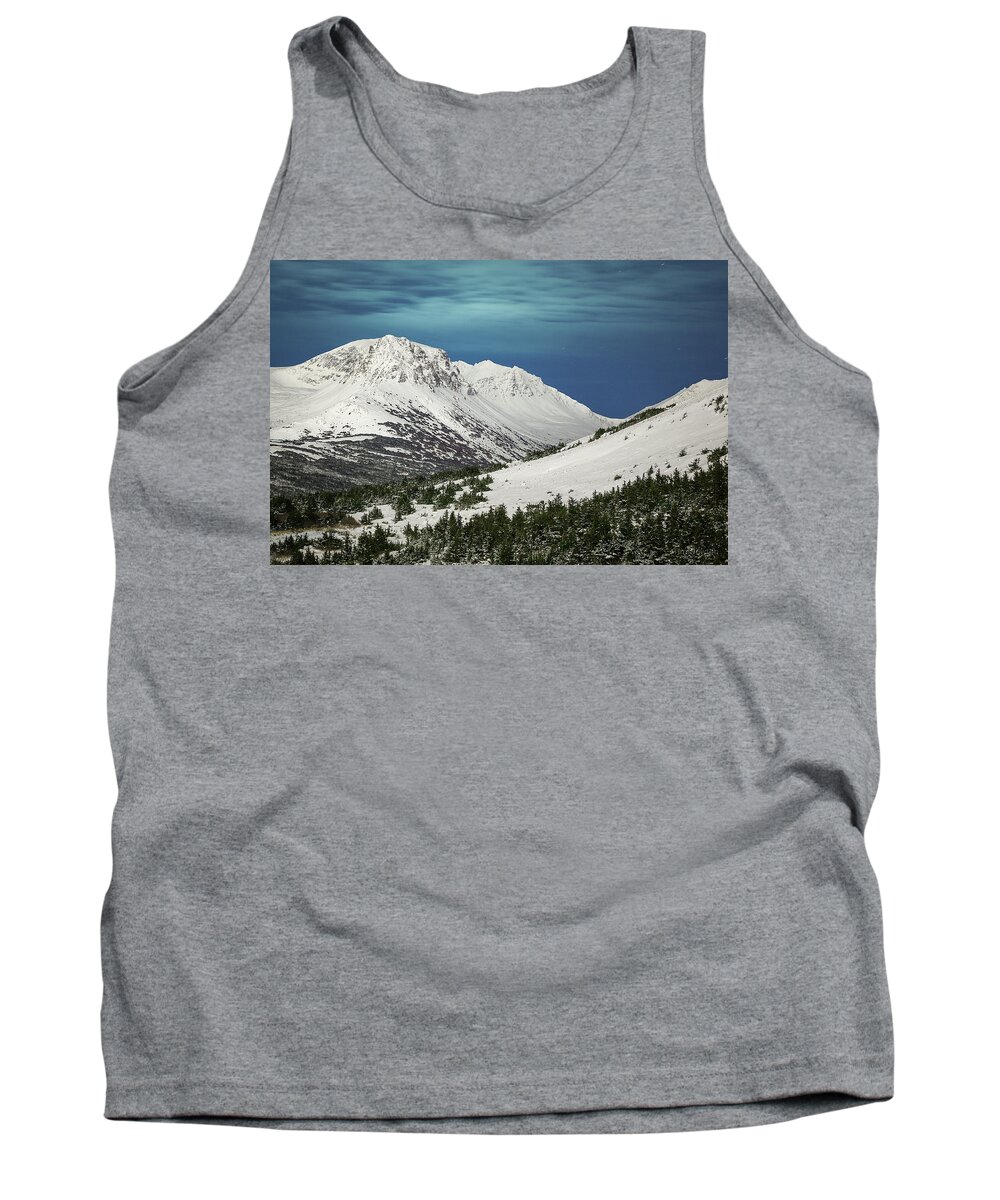 Mountain Tank Top featuring the photograph Chugach Night by Tim Newton