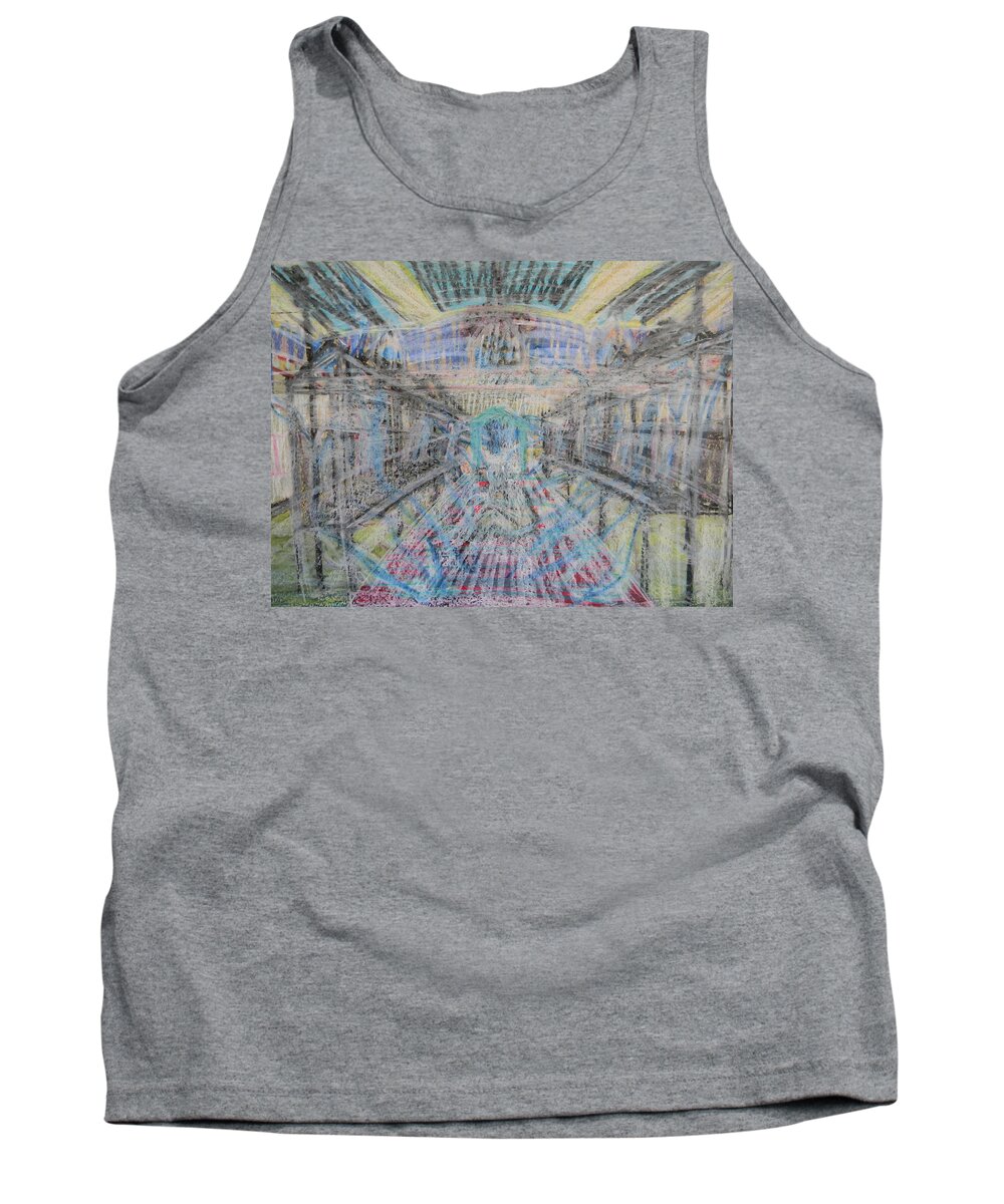 Church Tank Top featuring the painting CLaiming of the Soul by Marwan George Khoury