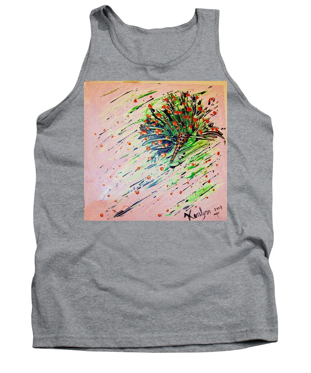 Clean Tank Top featuring the painting Clean Sweep Abstract by Kenlynn Schroeder