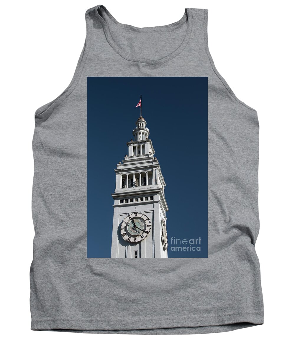 Built Tank Top featuring the photograph Clock tower of the train station in San Francisco by Amanda Mohler