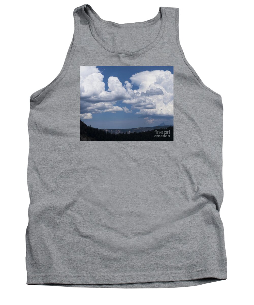 Clouds Tank Top featuring the painting Cloud sculptures by Paula Joy Welter