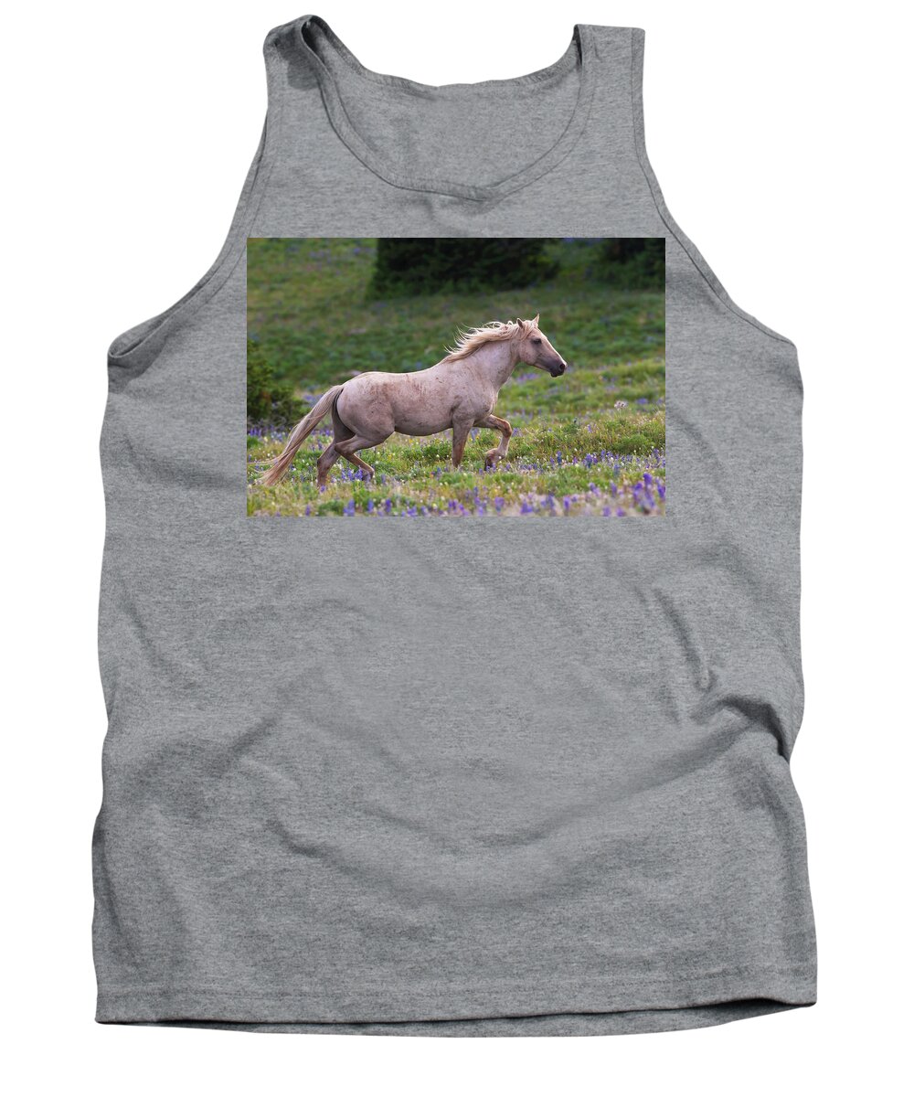 Mark Miller Photos Tank Top featuring the photograph Cloud- Wild Stallion of the West by Mark Miller