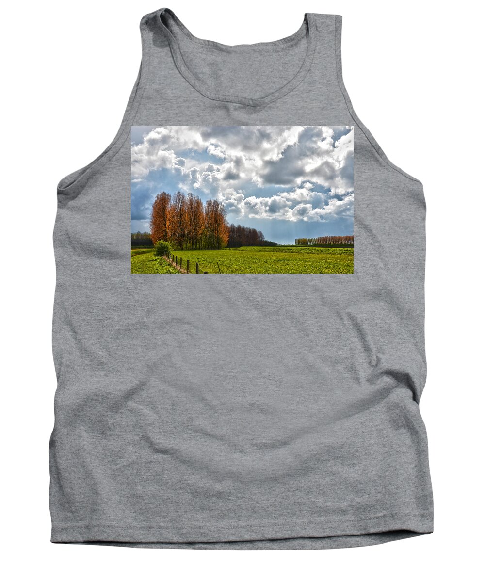 Netherlands Tank Top featuring the photograph Clouds over Voorne by Frans Blok