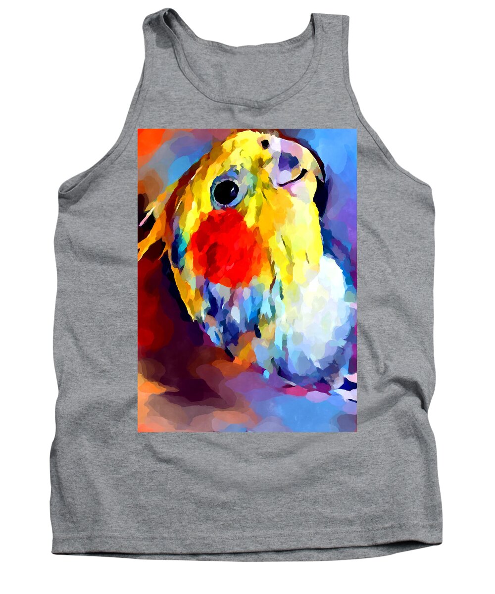Cockatiel Tank Top featuring the painting Cockatiel 2 by Chris Butler