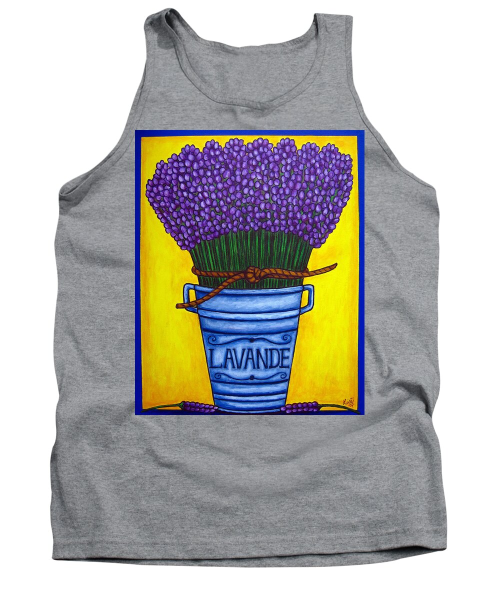 Antique Tank Top featuring the painting Colours of Provence by Lisa Lorenz