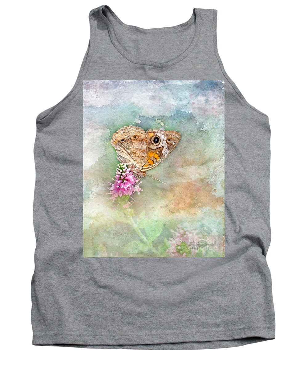 Common Buckeye Butterfly Tank Top featuring the photograph Common Buckeye by Betty LaRue