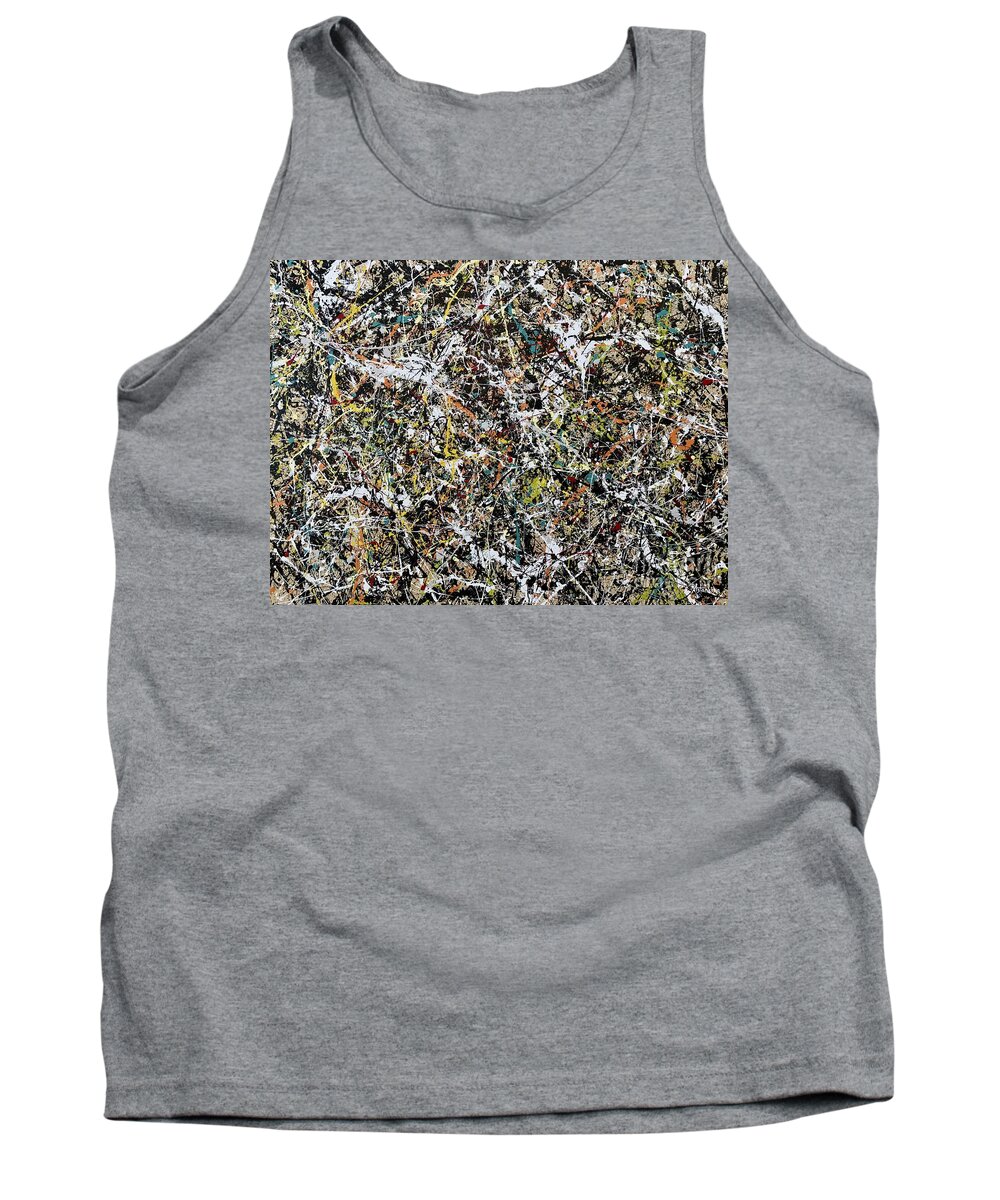 Abstract Tank Top featuring the painting Composition #16 by Natalia Astankina