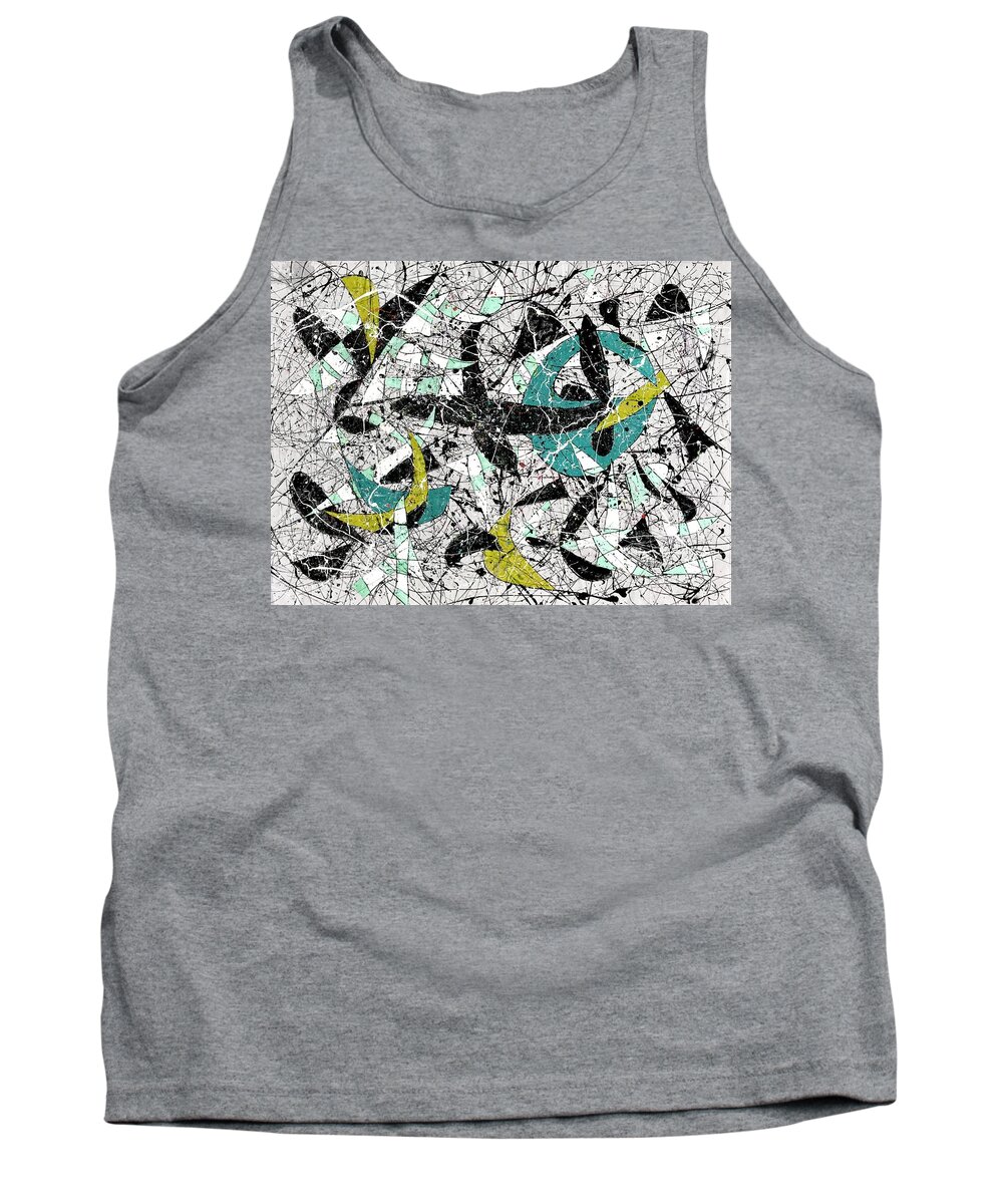 Abstract Tank Top featuring the painting Composition #18 by Natalia Astankina