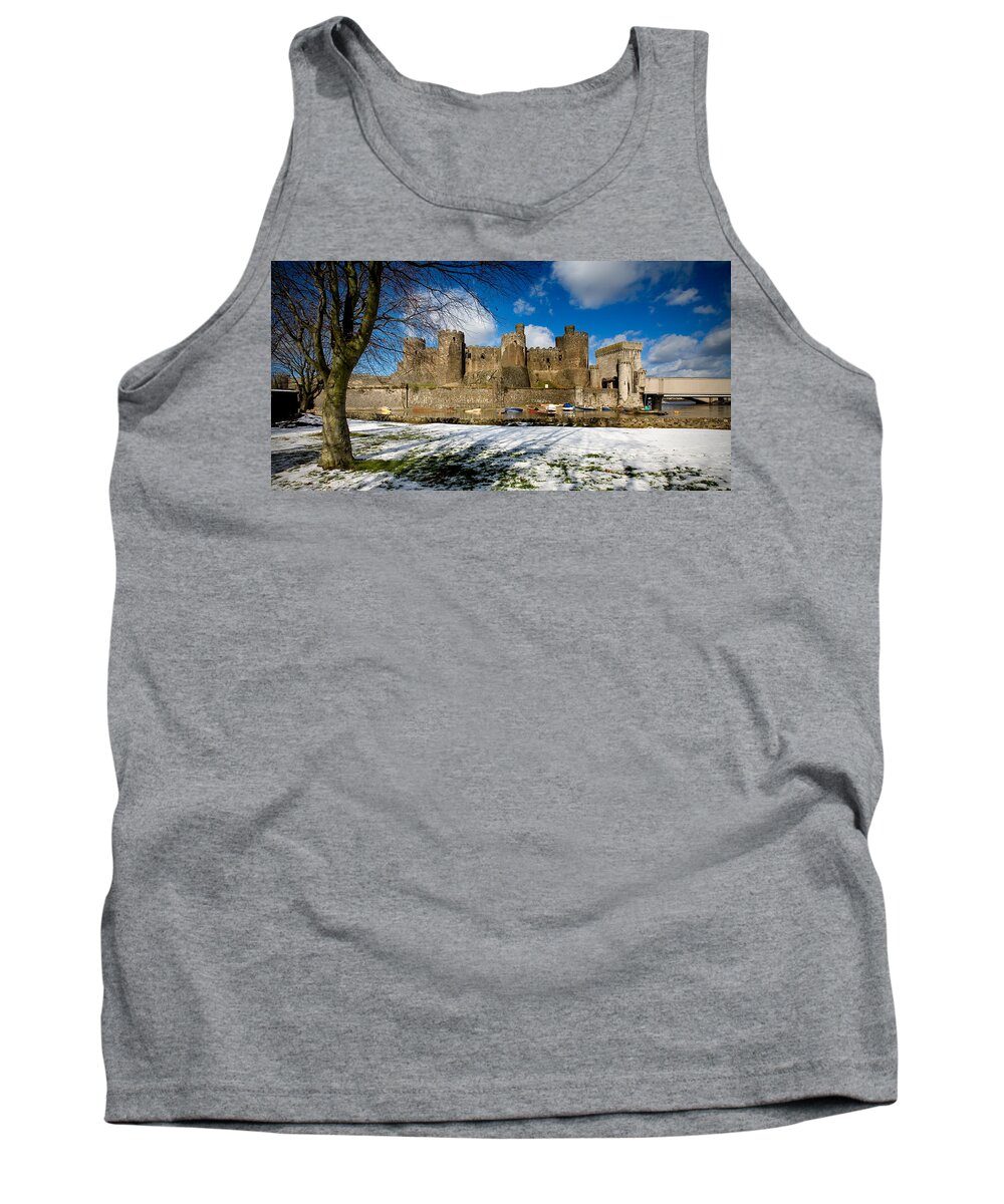 Wales Tank Top featuring the photograph Conwy Castle from the East by Peter OReilly
