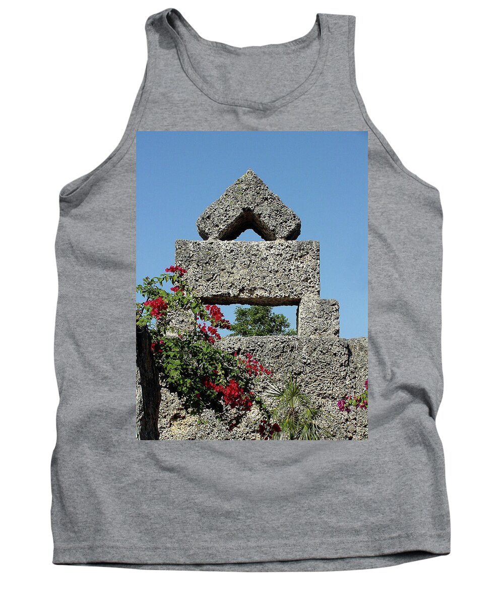 Sunlight Tank Top featuring the photograph Coral Castle for Love by Shirley Heyn