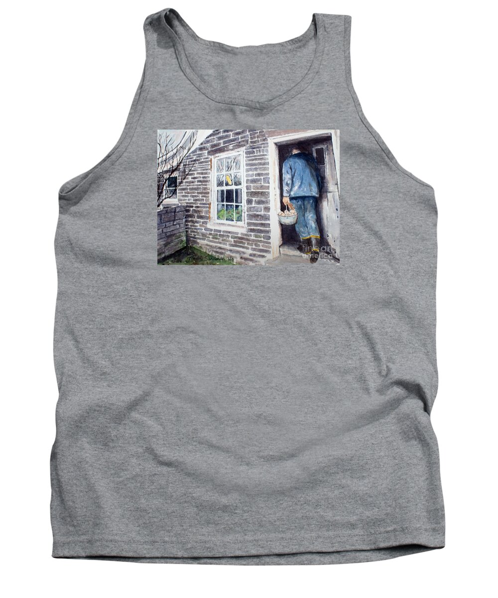 Country Living Tank Top featuring the painting Country Breakfast by Marlene Schwartz Massey