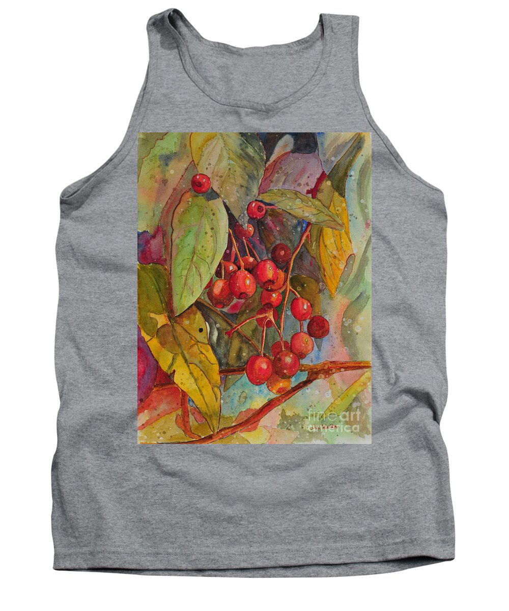 Crab Apples Tank Top featuring the painting Crab Apples I by John W Walker