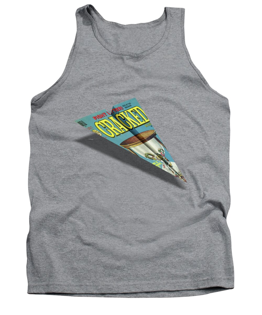 109 Tank Top featuring the photograph 109 Cracked MAD Paper Airplane by YoPedro