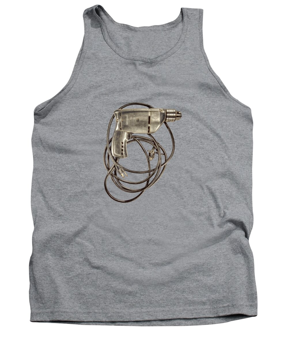 Antique Tank Top featuring the photograph Craftsman Drill Motor Back Side by YoPedro