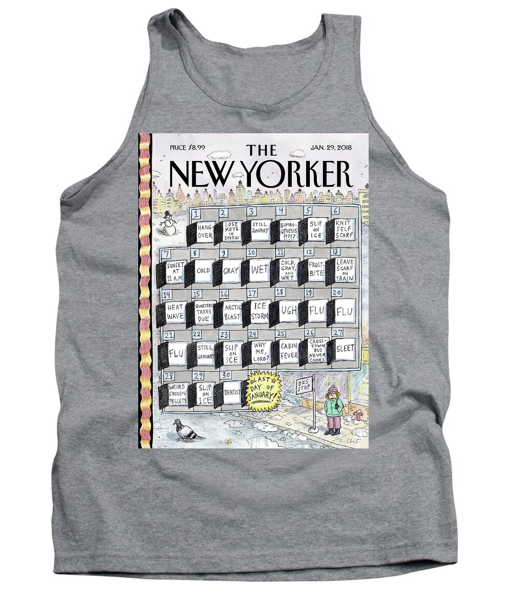 Cruellest Month Tank Top featuring the painting Cruellest Month by Roz Chast