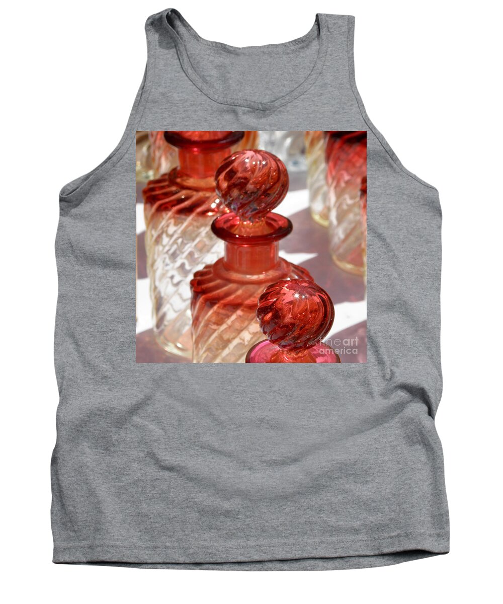 French Crystal Tank Top featuring the photograph Crystal Bottles by Lainie Wrightson