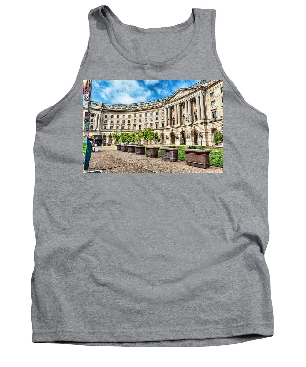 Environmental Protection Agency Tank Top featuring the photograph Curved EPA by Sennie Pierson