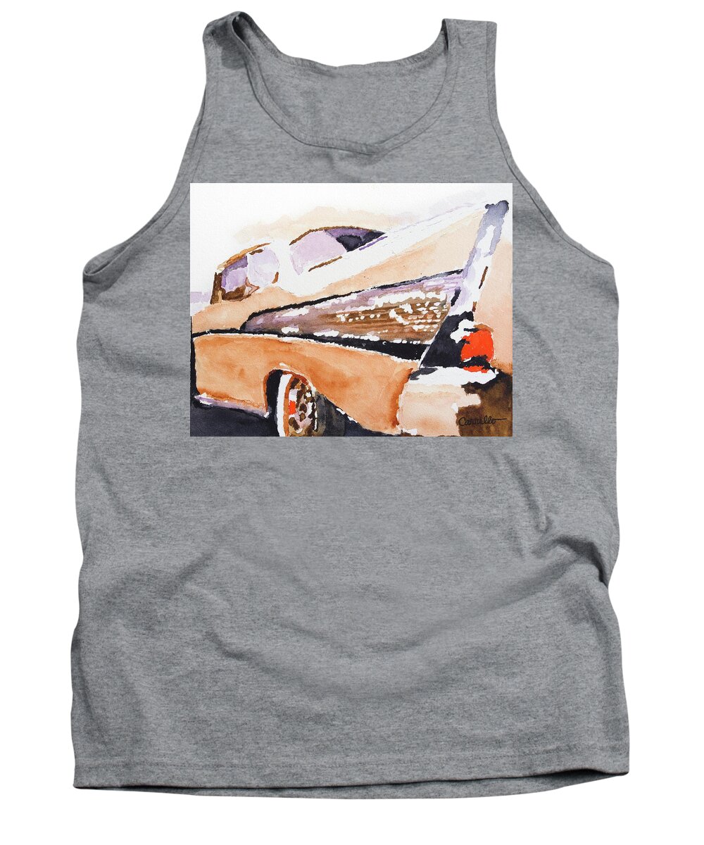 Classic Car Tank Top featuring the painting Dad's Cali Ride by Ruben Carrillo