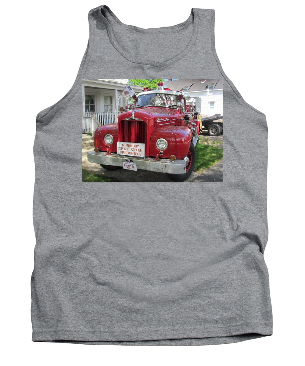 Photos By Paul Meinerth Tank Top featuring the photograph Danvers - Old Fire Engine by Paul Meinerth