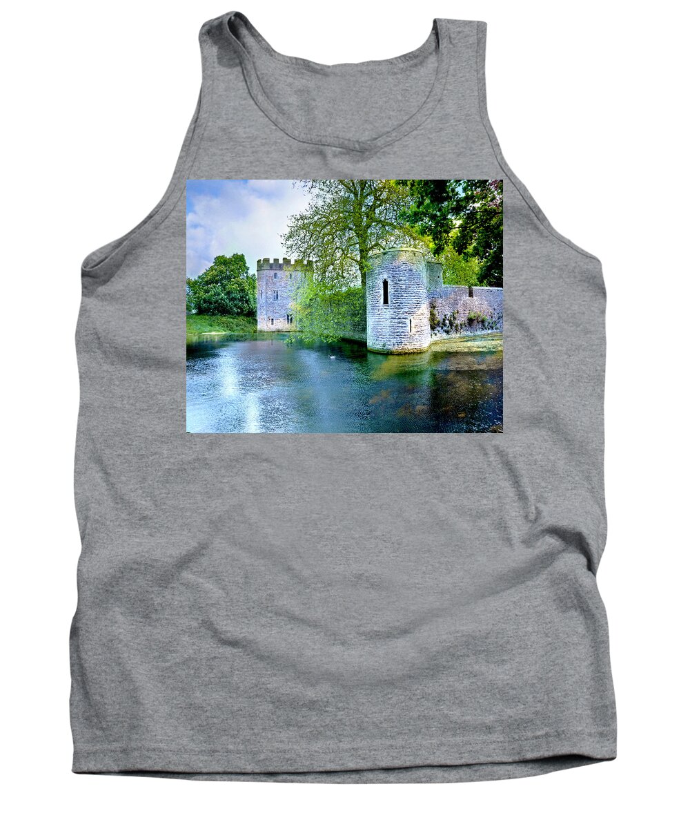Castle Tank Top featuring the digital art Dappled Sunlight on a Tranquil Day by Vicki Lea Eggen