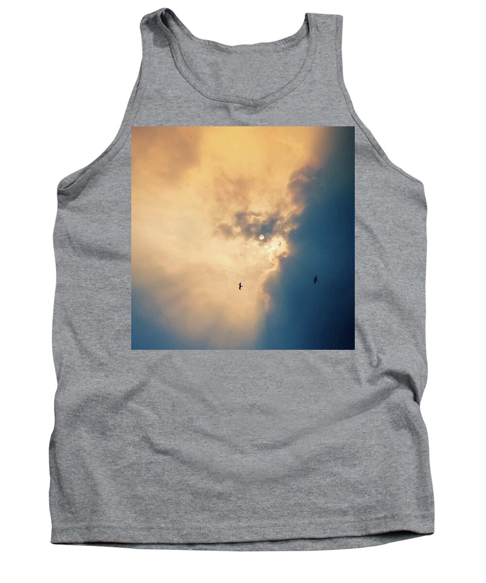 Golden Tank Top featuring the photograph Dark & Light by Aleck Cartwright