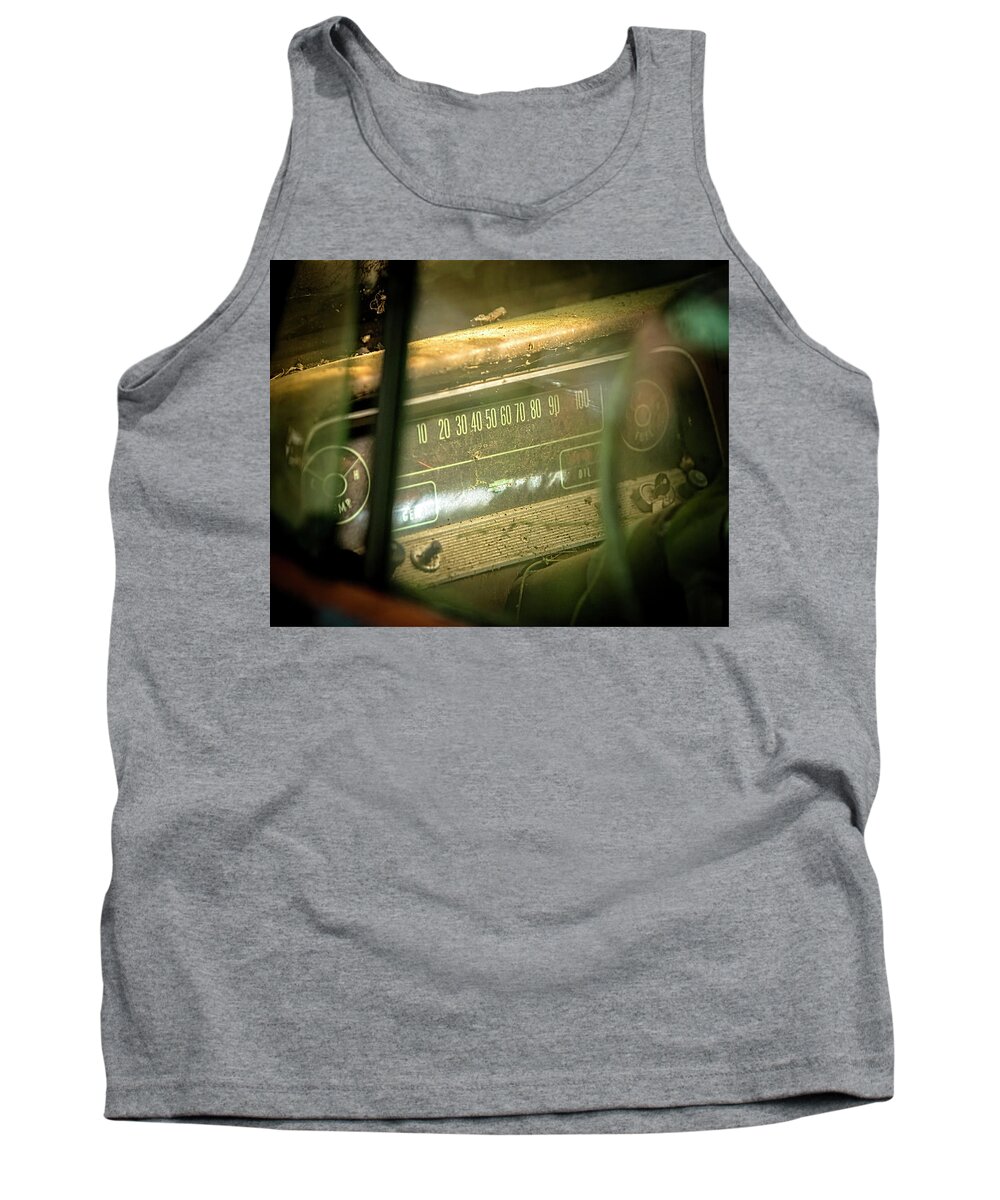 Vehicle Tank Top featuring the photograph Dashboard Glow by Rod Kaye