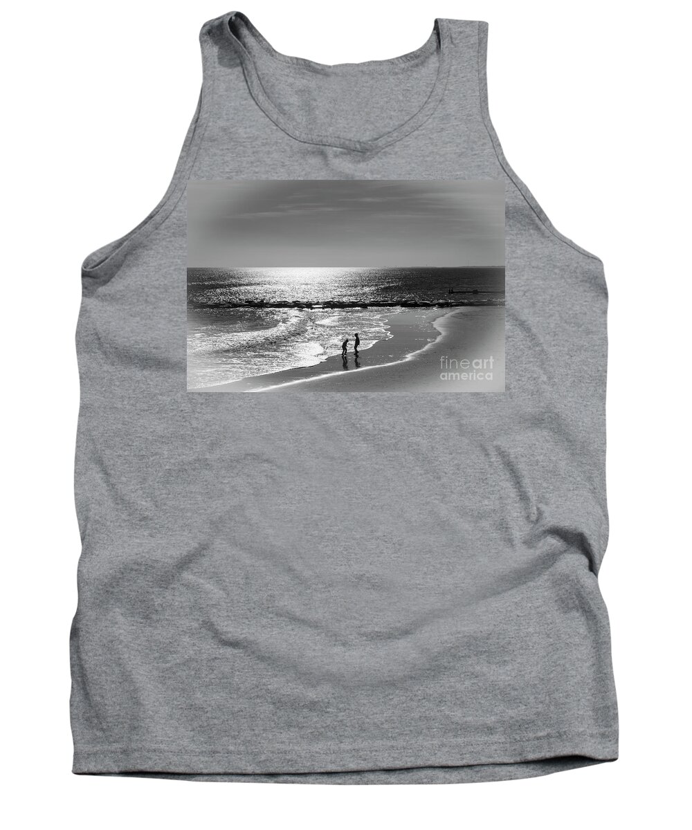 December Tank Top featuring the photograph December At The Jersey Shore by Judy Wolinsky