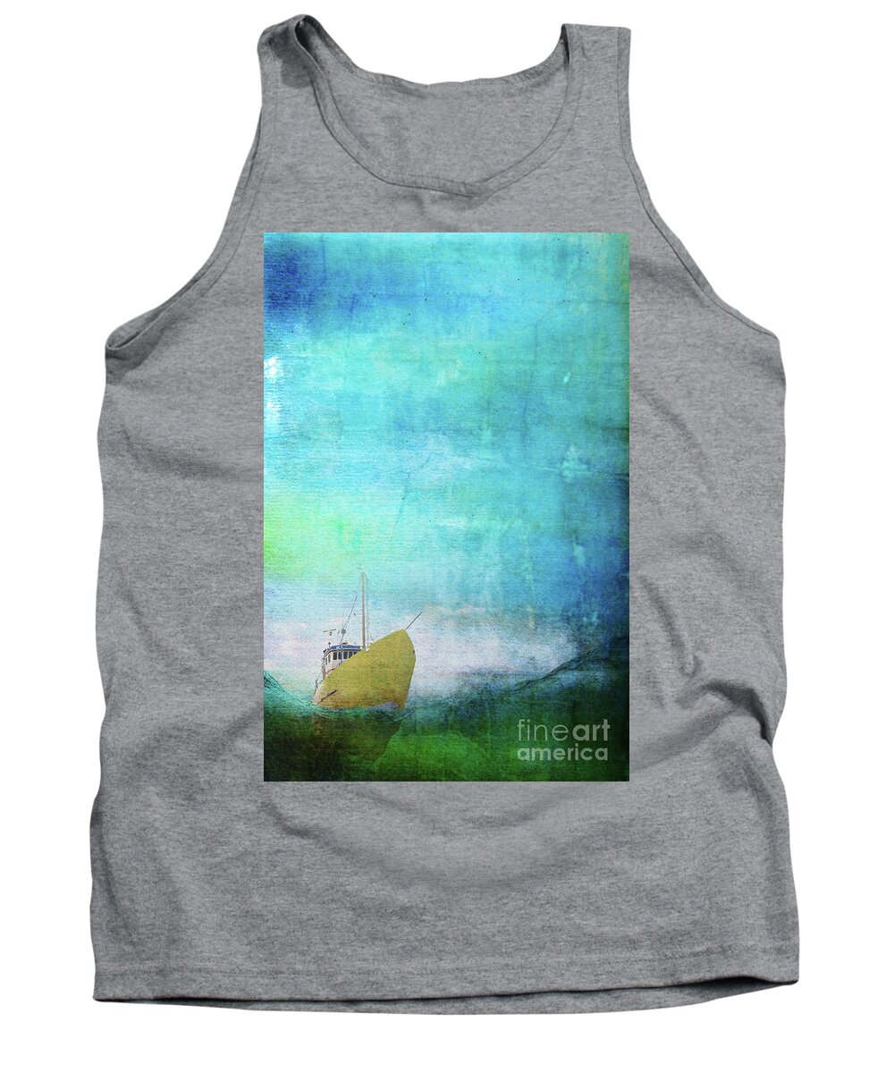 Fishing Tank Top featuring the digital art Deep Sea by Francelle Theriot