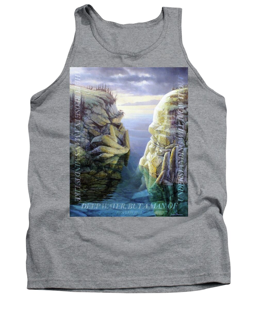 Discernment Tank Top featuring the painting Deep Water by Graham Braddock