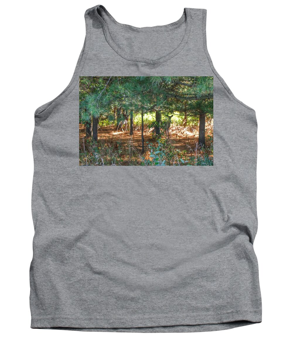 Deer Tank Top featuring the photograph 1011 - Deer of Croswell I by Sheryl L Sutter