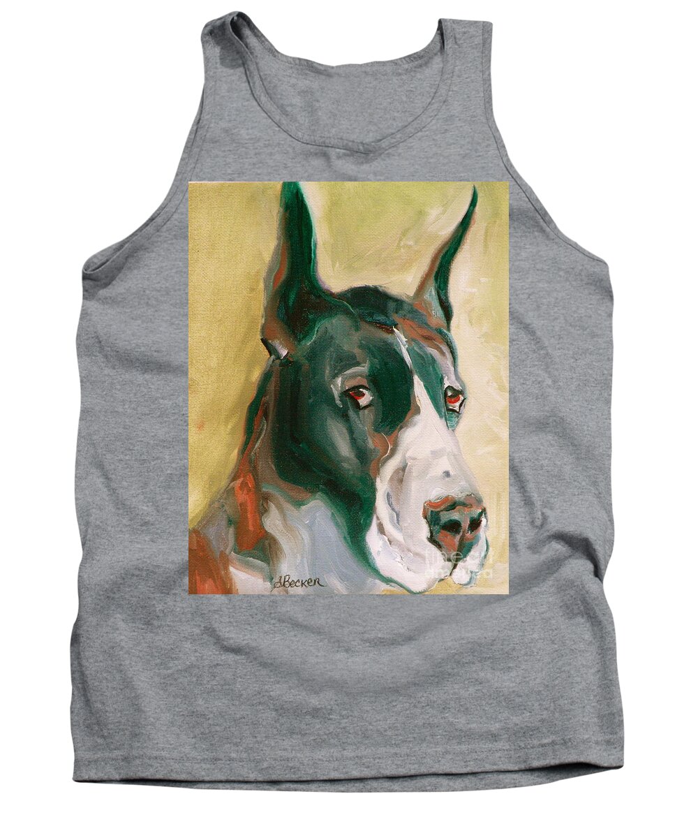 Greeting Cards Tank Top featuring the painting Delicious Dane by Susan A Becker