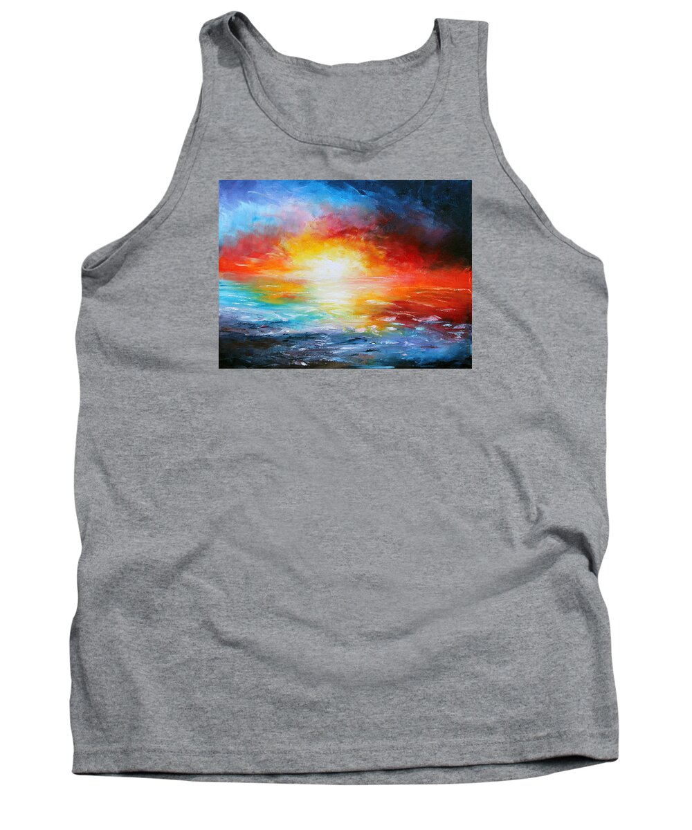 Sunset Tank Top featuring the painting Delivered by Meaghan Troup