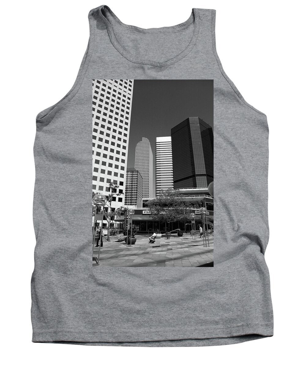 16th Tank Top featuring the photograph Denver Architecture BW by Frank Romeo