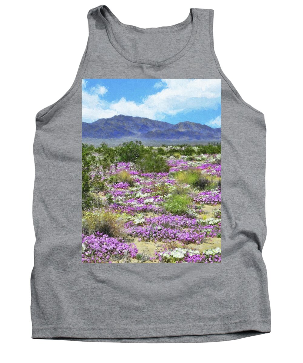 Mojave Tank Top featuring the painting Desert California, Nbr 2B by Will Barger