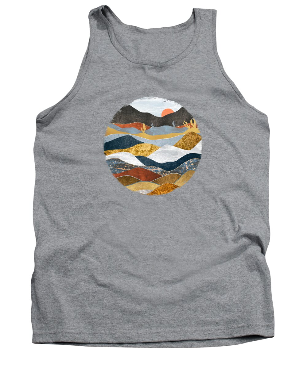 Desert Tank Top featuring the digital art Desert Cold by Spacefrog Designs
