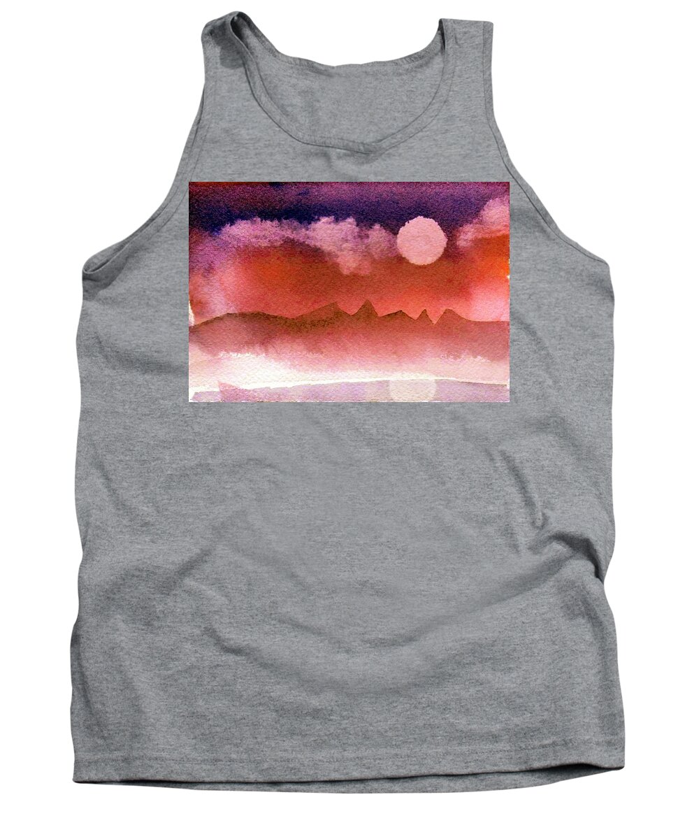 Desert Tank Top featuring the painting Desert Reflection by Anne Duke