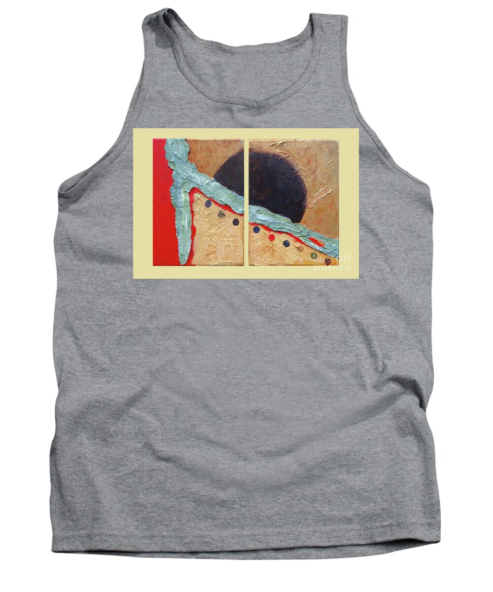 Abstract Tank Top featuring the painting Desert Sun I by Phyllis Howard