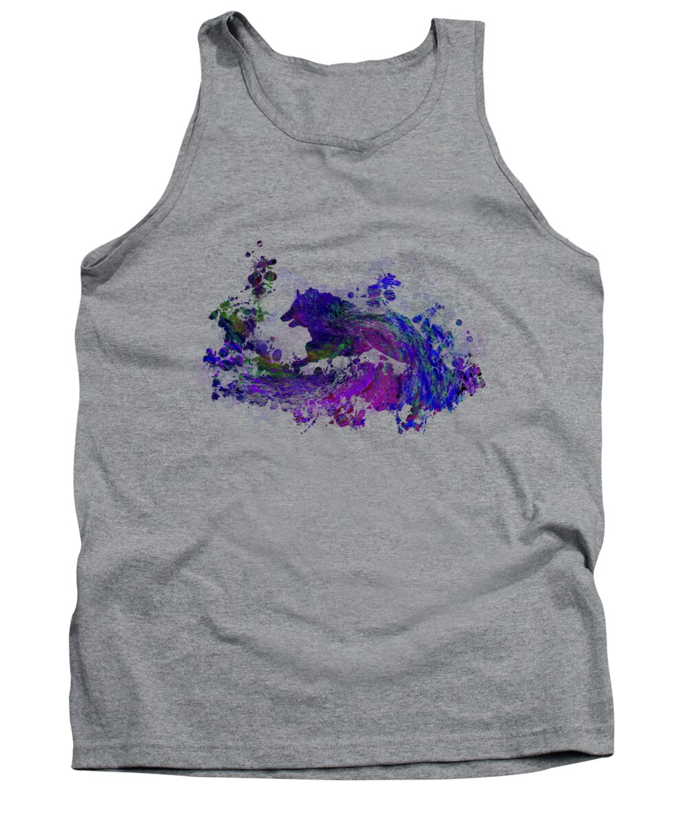Dog Tank Top featuring the digital art Design 44 by Lucie Dumas