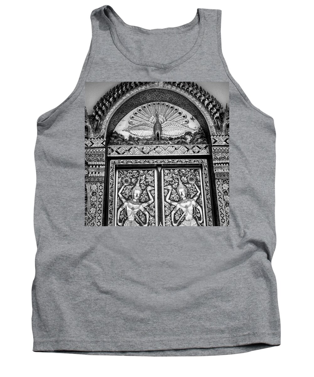 Peacock Tank Top featuring the photograph Detail On The Doors by Aleck Cartwright